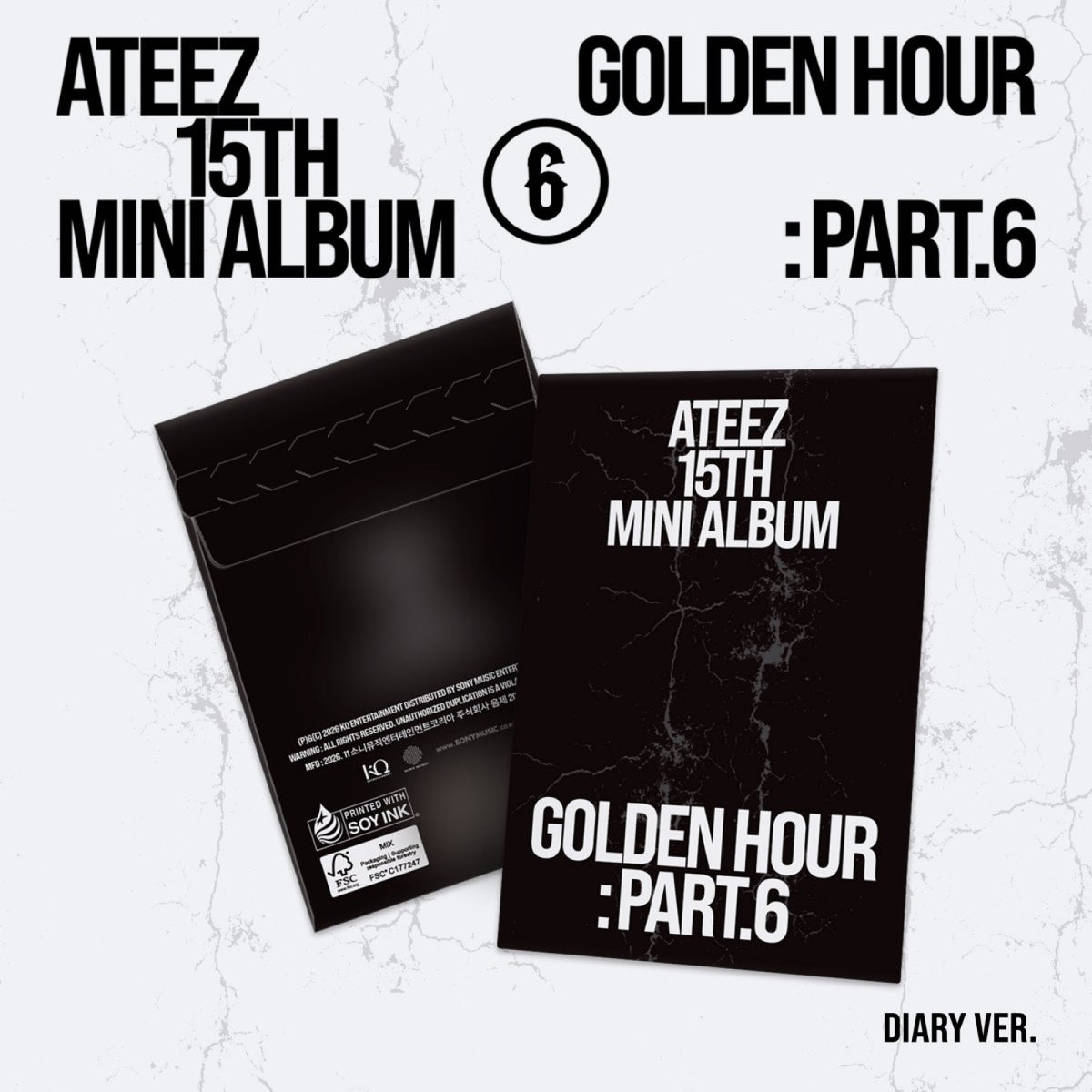 [ATEEZ|أتيز] (One) ATEEZ - The 15th Mini Album [GOLDEN HOUR : Part.6] POCAALBUM (Diary Ver.) Platform Album | أتيز - الألبوم المصغر 15 [غولدن أور: الجزء السادس] بوكا ألبوم (نسخة دايري)