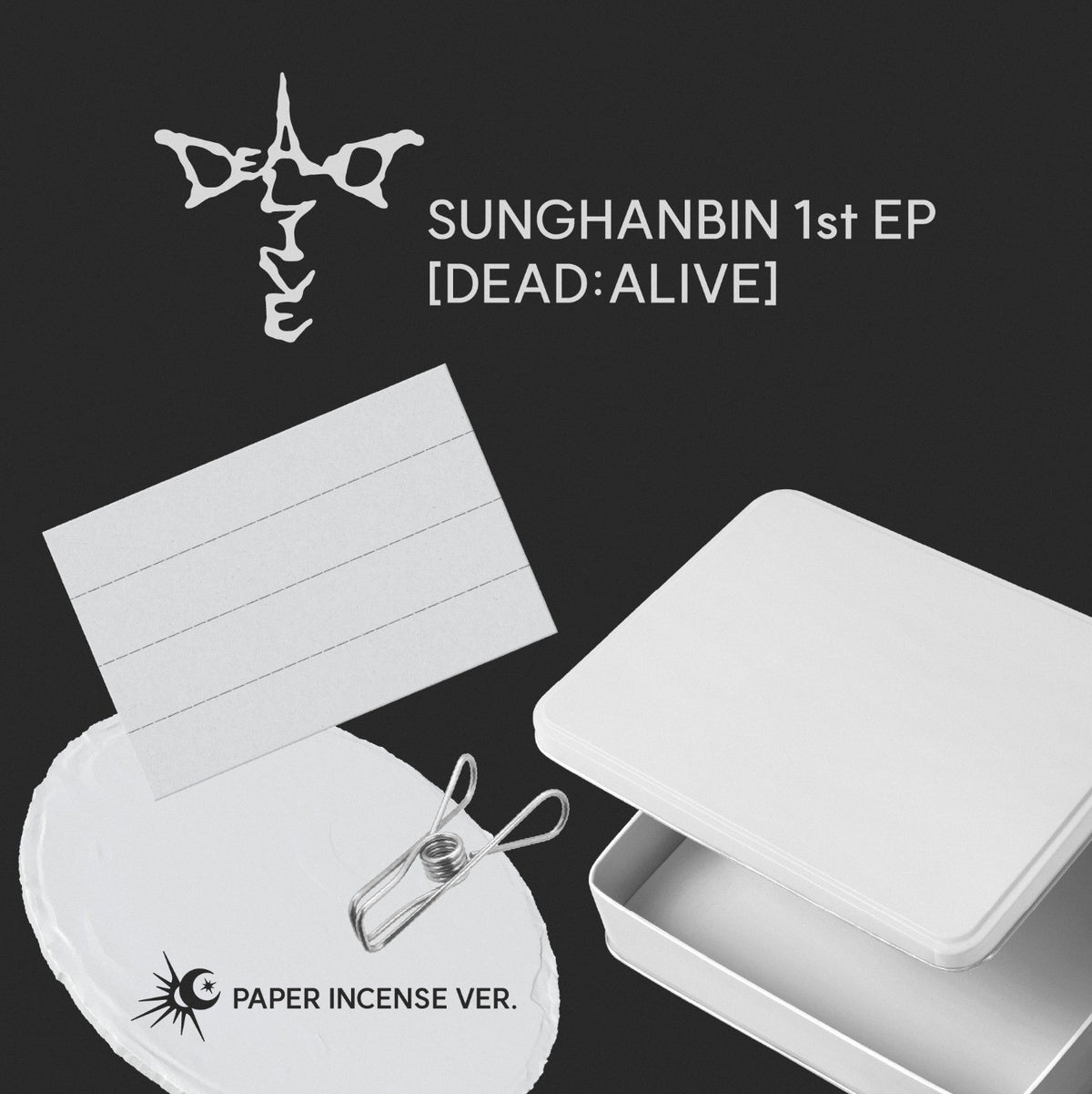 [ZEROBASEONE|زيروبيسون] {Kpop} (One) SUNG HANBIN (ZEROBASEONE) - The 1st EP [DEAD:ALIVE] (Paper Incense Ver., Limited Edition 17.5 x 24 x 2.8 cm) | سونغ هانبين - الألبوم القصير الأول [DEAD:ALIVE] (نسخة البخور الورقي، إصدار محدود)