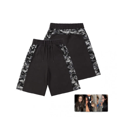 [ALLDAY PROJECT|أولداي بروجكت] {Kpop} (Set) ALLDAY PROJECT - Bermuda Sweatpants Set, Waist 72 / Length 68.5 cm + Photocard (CRASH Official Merch) | أولداي بروجكت - طقم شورت برمودا رياضي