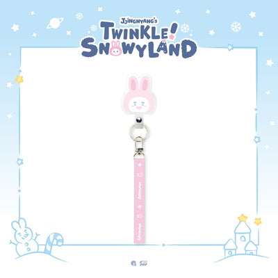 [ONEW|أونيو] {Kpop} (One) ONEW - JJINGNYANGS Phone Crossbody Strap Pink (JJING-NYANG Tag) 160 cm (Pop-up [JJINGNYANG'S TWINKLE! SNOWYLAND]) | أونيو - حزام هاتف كتفي وردي (بعلّاقة جينغنيانغ) ١٦٠ سم (بوب أب [جينغنيانغز تويكل! سنويلاند])