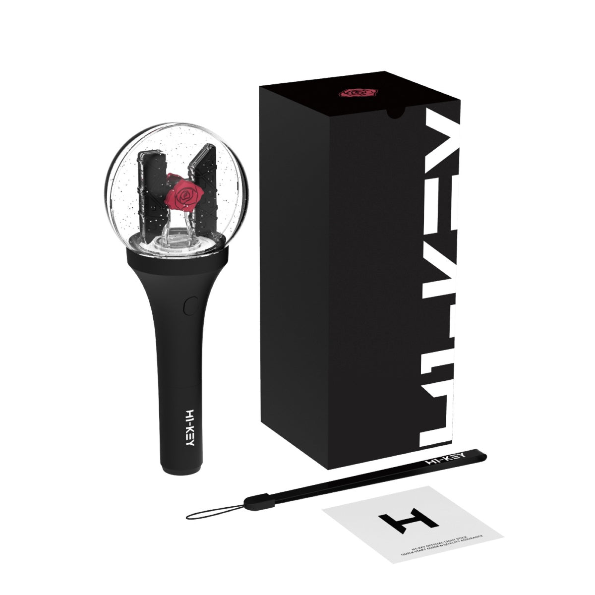 [H1-KEY|هاي كي] {Kpop} (Set) H1-KEY - Official Light Stick + Strap | هاي كي - العصا الضوئية الرسمية + حزام