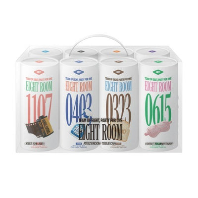 [ATEEZ|أتيز] (Set) ATEEZ - Tissue Can Set (8 pcs) (Pop-up '8ROOM', 7th Anniversary) | أتيز - طقم علب مناديل (٨ قطع) (بوب أب '٨ روم'، الذكرى السابعة)