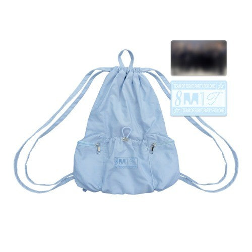[ATEEZ|أتيز] (Set) ATEEZ - Drawstring Bag + Photocard (Pop-up '8ROOM', 7th Anniversary) | أتيز - حقيبة برباط مع بطاقة صورة (بوب أب '٨ روم'، الذكرى السابعة)