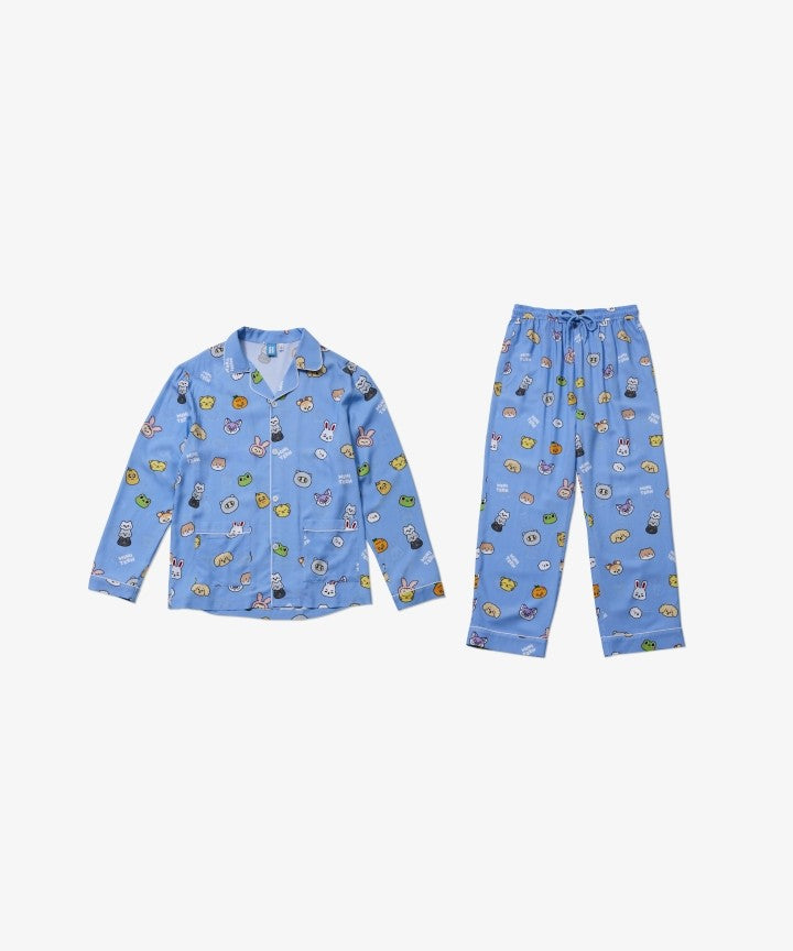 [Seventeen|سفنتين] (Set) SEVENTEEN - MINITEEN Pajama Set: Top + Pants, Free Size | سفنتين - طقم بيجاما مينيتين: قميص + بنطال مقاس حر