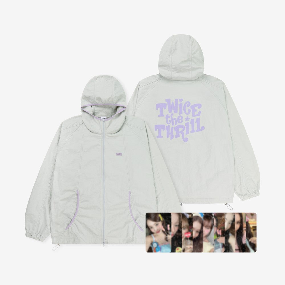 [Twice|توايس] {Kpop} (Set) TWICE - Wind Breaker + 9 Photocards (TWICE THE THRILL Pop-Up Store) | توايس - جاكيت واقٍ من الرياح + ٩ بطاقات صور (متجر توايس ذا ثريل المؤقت)