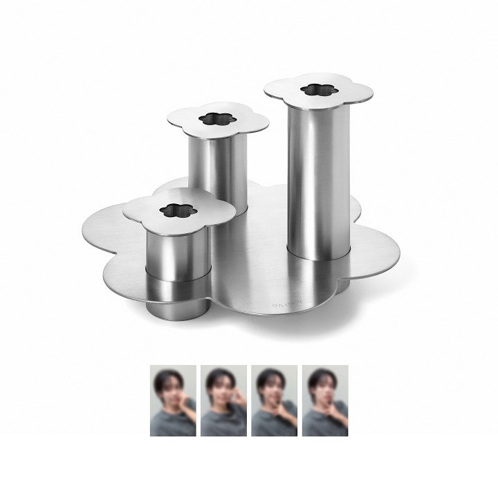 [SEVENTEEN|سفنتين] (One) SEVENTEEN JEONGHAN - Metal Vase 27 x 24 x 15.3 cm, Stainless Steel + 4 Photocards (HAPPY JEONGHAN DAY) | سفنتين جونغهان - مزهرية معدنية ٢٧ × ٢٤ × ١٥٫٣ سم من الستانلس ستيل مع ٤ بطاقات صور (يوم جونغهان السعيد)