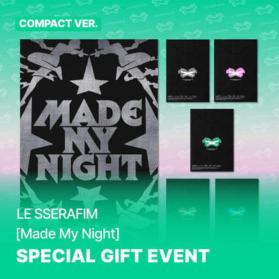 [LE SSERAFIM|لو سيرافيم] {Kpop} (One) LE SSERAFIM - 2nd Single Album [Made My Night] (Compact Ver.) Random 1 of 5 | لو سيرافيم - ألبوم السينغل الثاني [ميد ماي نايت] (نسخة كومباكت) واحدة عشوائية من ٥