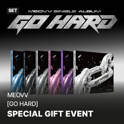 [MEOVV|ميياو] {Kpop} (Set) MEOVV - Single Album [GO HARD] (Full Set of 6 Versions) 15.2 x 15.2 x 0.8 cm each | ميياو - الألبوم الفردي [غو هارد] (طقم 6 نسخ كامل)