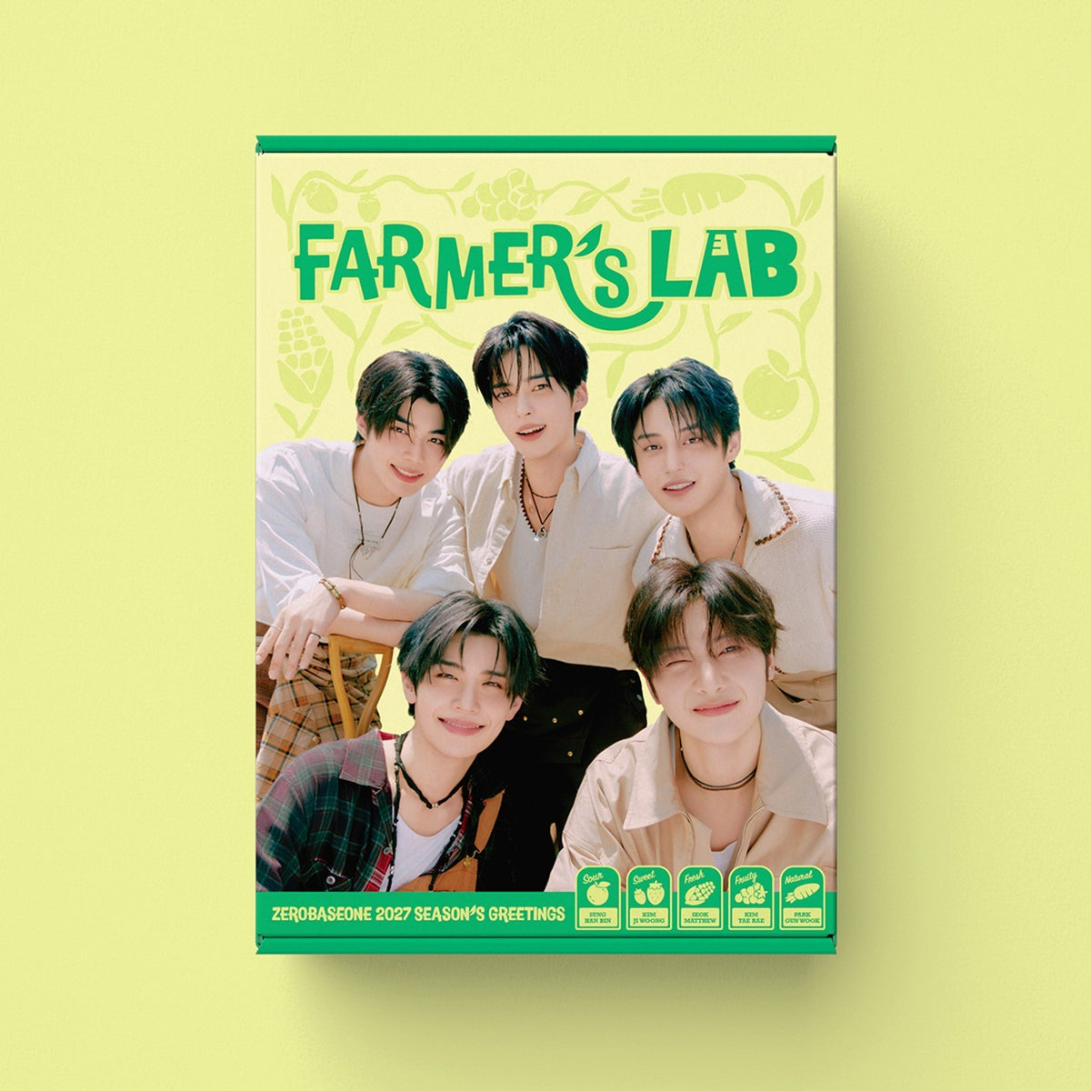 [ZEROBASEONE|زيروبيسون] {Kpop} (Set) ZEROBASEONE - 2027 Season's Greetings [FARMER'S LAB] 20 x 27 x 5 cm | زيروبيسون - تهاني الموسم ٢٠٢٧ [FARMER'S LAB] ‏٢٠ × ٢٧ × ٥ سم