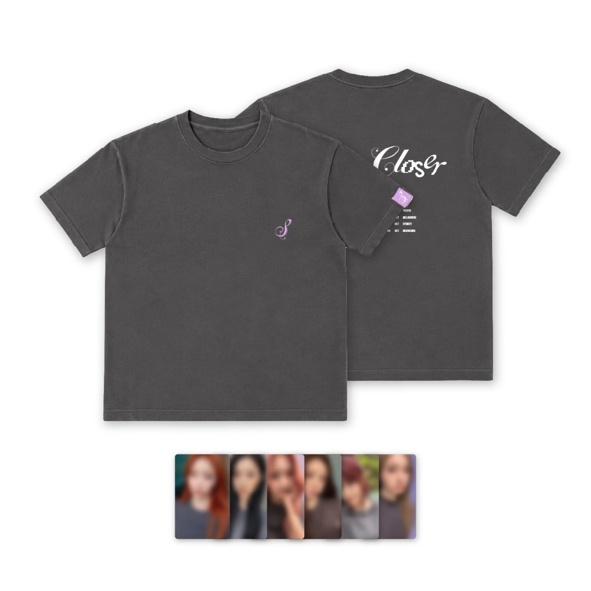 [STAYC|ستايسي] {Kpop} (One) STAYC - Short Sleeve T-Shirt + 6 Photocards (M / XL) (2026 Fan Concert Tour [STAY CLOSER]) | ستايسي - تيشيرت بأكمام قصيرة مع ٦ بطاقات صور (مقاس M / XL) (جولة حفلات الجمهور ٢٠٢٦ [ستاي كلوزر])
