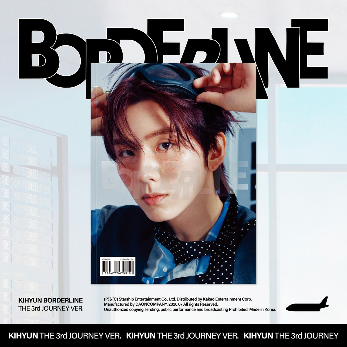 [Monsta X|مونستا اكس] {Kpop} (One) MONSTA X KIHYUN - EP [BORDERLINE] (The 3rd Journey Ver.) 21 x 28 cm 72p | مونستا اكس كيهيون - الألبوم القصير بوردرلاين (نسخة الرحلة الثالثة)