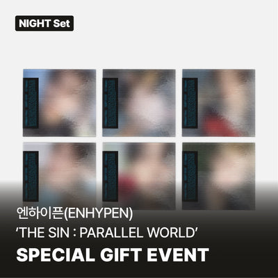 [ENHYPEN|انهايبن] (Set) ENHYPEN - Spin-off Single [THE SIN : PARALLEL WORLD] (ENGENE Ver., NIGHT Set of 6 Members) | انهايبن - سينغل [THE SIN : PARALLEL WORLD] (نسخة ENGENE، طقم نايت من ٦ أعضاء)