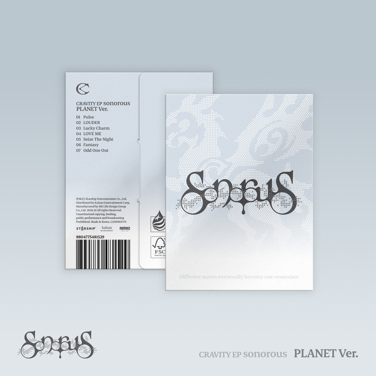 [CRAVITY|كرافيتي] {Kpop} (One) CRAVITY - EP [sonorous] (PLANET Ver., Limited Edition) 9 x 12 cm | كرافيتي - الألبوم القصير [sonorous] (نسخة PLANET، إصدار محدود) ٩ × ١٢ سم