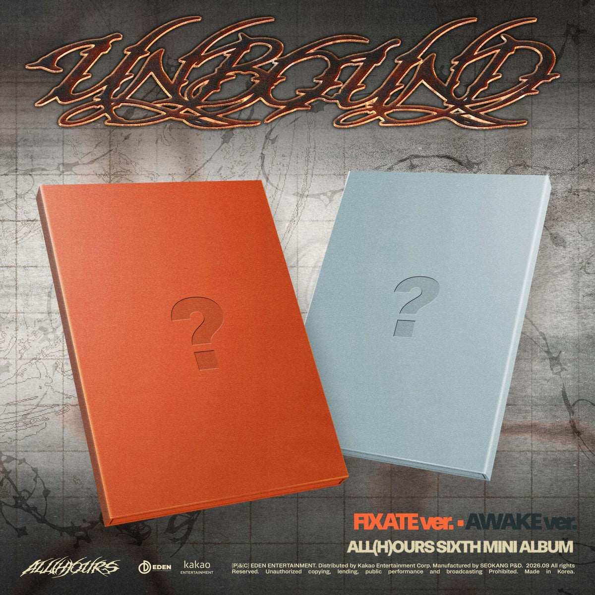 [ALL(H)OURS|أول أورز] {Kpop} (Set) ALL(H)OURS - The 6th Mini Album [UNBOUND] Set of 2 (Fixate + Awake Ver.) | أول أورز - الألبوم المصغّر السادس أنباوند طقم من نسختين