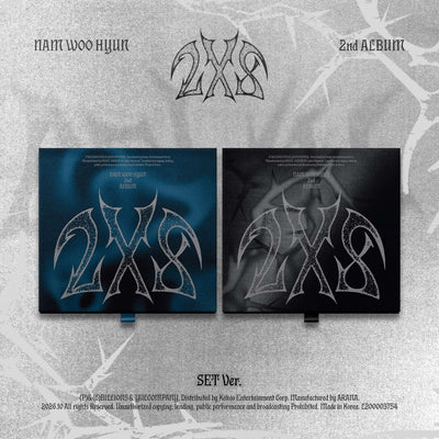[INFINITE|انفينيت] {Kpop} (Set) NAM WOO HYUN (INFINITE) - The 2nd Album [2X8] (MIDNIGHT Ver. / DEVIL Ver., Set of 2) + Photobook + Acrylic Keyring + First Press Poster | انفينيت نام وو هيون - الألبوم الثاني [2X8] (طقم نسختين)