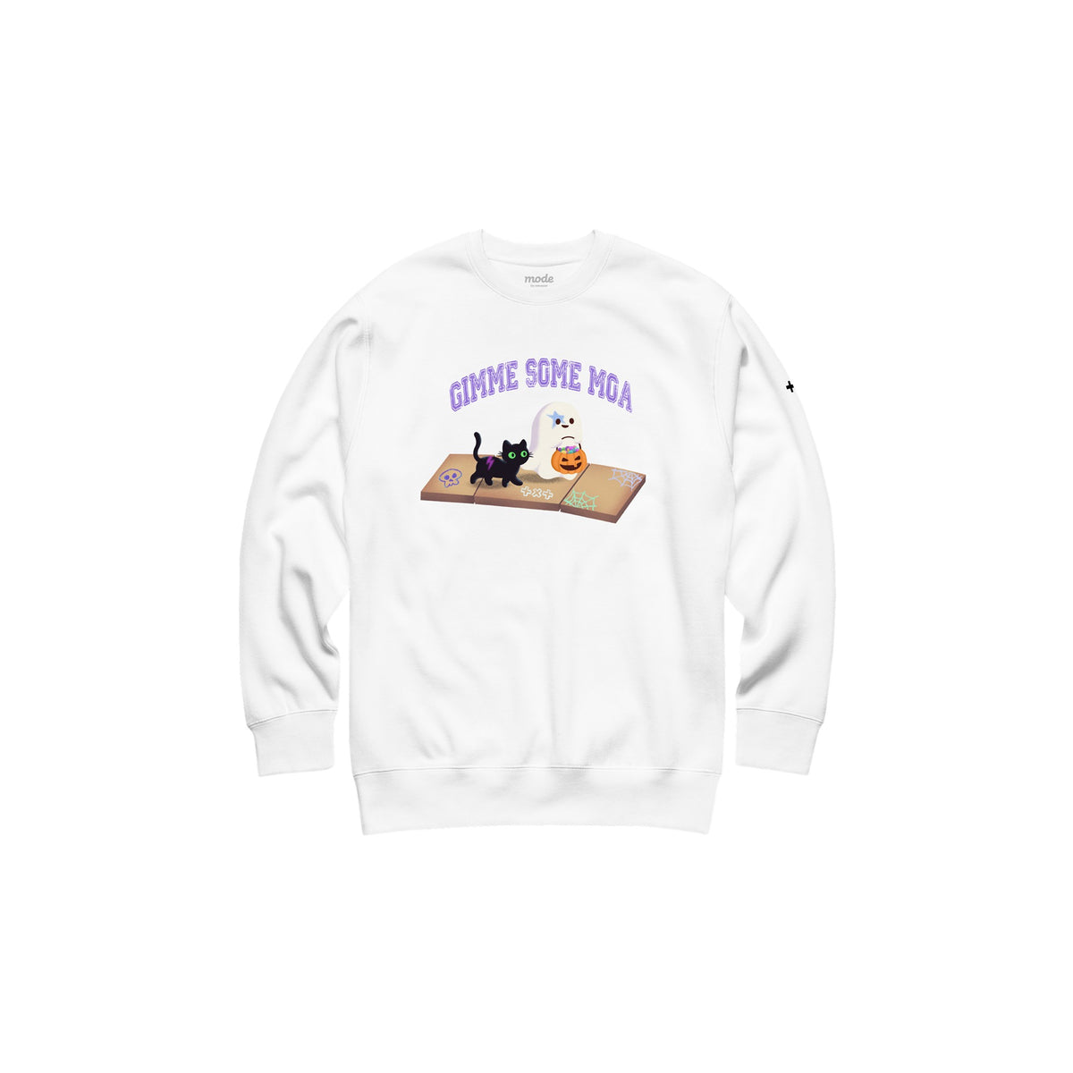 [TXT|تي اكس تي] (One) TOMORROW X TOGETHER - GIMME SOME MOA Sweater (White, Size S-3XL) | تومورو × توغيذر - سويتر GIMME SOME MOA (أبيض، مقاسات S حتى 3XL)
