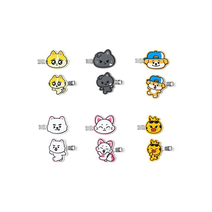 [ENHYPEN|انهايبن] (One) ENHYPEN - ENCHIN Hair Pin Set (2 pieces) (ENCHIN Official Character Goods) | انهايبن - طقم مشابك شعر إنشين (قطعتان) (منتجات شخصيات إنشين الرسمية)