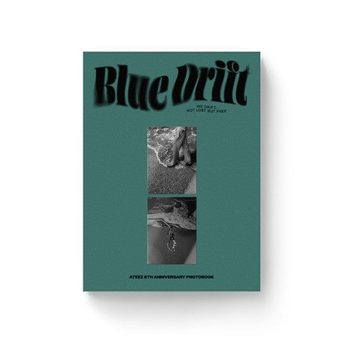 [ATEEZ|أتيز] (One) ATEEZ - 8th Anniversary Photobook [Blue Drift] 185 x 250 x 27 mm, 184p + 4x6 Photo + Folding Poster + Photocard Set | أتيز - كتاب صور الذكرى الثامنة [بلو دريفت]