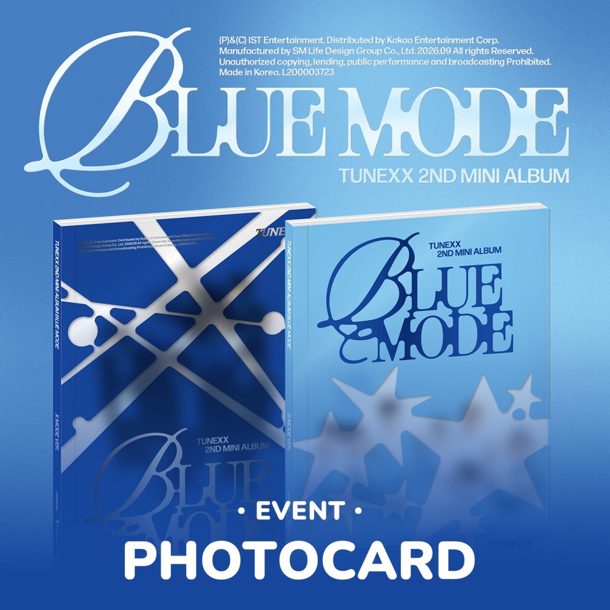 [TUNEXX|تونيكس] {Kpop} (One) TUNEXX - 2nd Mini Album [BLUE MODE] (B Mode / X Mode Ver., Random 1 of 2) | تونيكس - الألبوم المصغّر الثاني [بلو مود] (نسخة بي مود / إكس مود، عشوائية ١ من ٢)