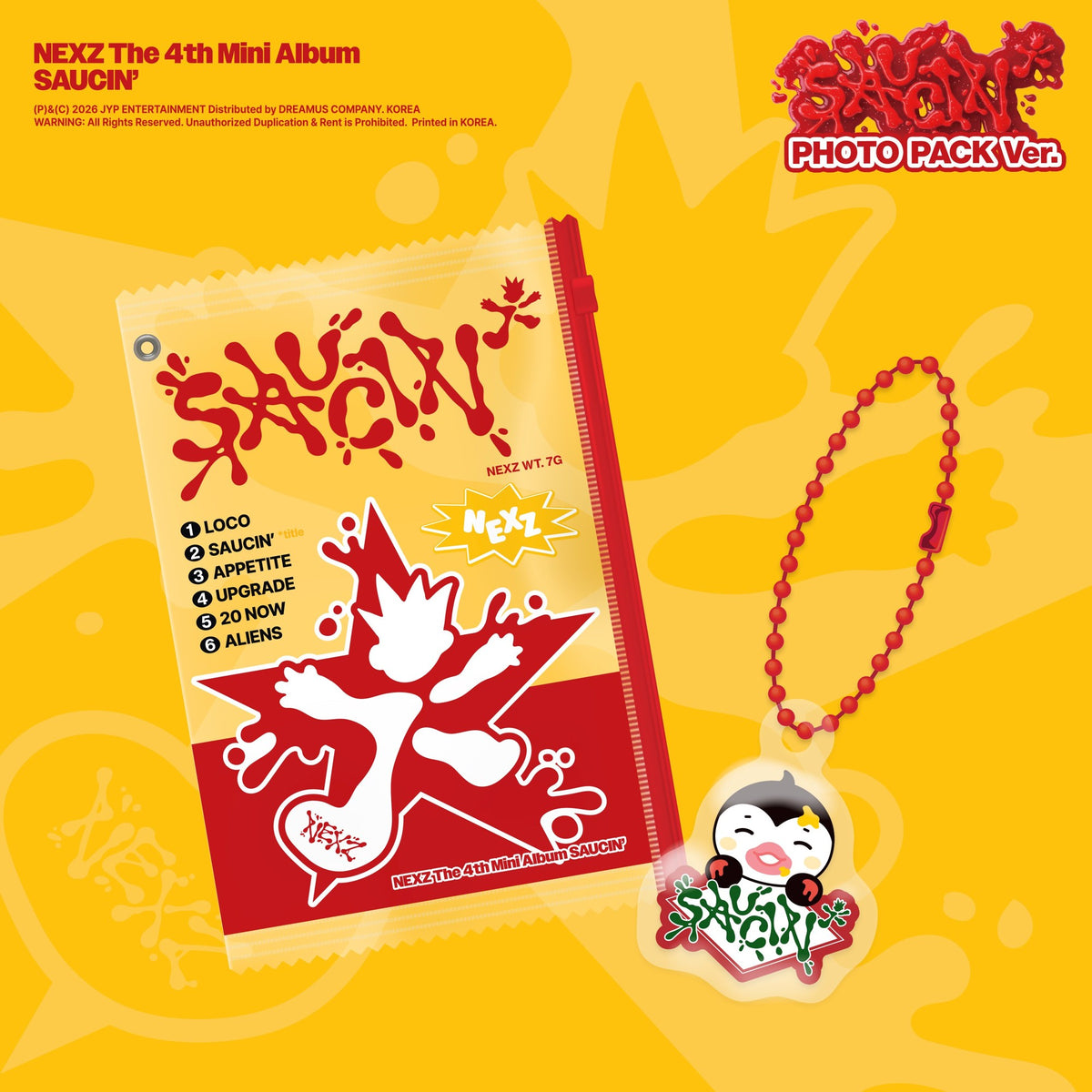 [NEXZ|نيكسز] {Kpop} (One) NEXZ - The 4th Mini Album [SAUCIN'] (Photo Pack Ver.) 10 x 14.5 cm | نيكسز - الألبوم المصغّر الرابع [ساوسِن] (نسخة فوتو باك) ١٠ × ١٤٫٥ سم