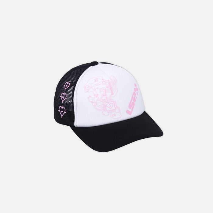 [NCT WISH|ان سي تي ويش] {Kpop} (One) NCT WISH - Graphic Mesh Cap (Free Size) ([I SPY] Pop-up [WISH LAND]) | ان سي تي ويش - كاب بشبك مطرّز (مقاس حر) (متجر [WISH LAND] المؤقت)