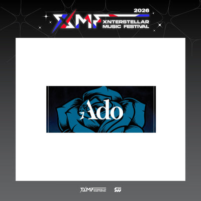 [Ado|آدو] {Kpop} (One) ADO - Festival Towel (Black with Blue Logo) (XMF 2026 Xnterstellar Music Festival) | آدو - منشفة المهرجان (أسود بشعار أزرق)