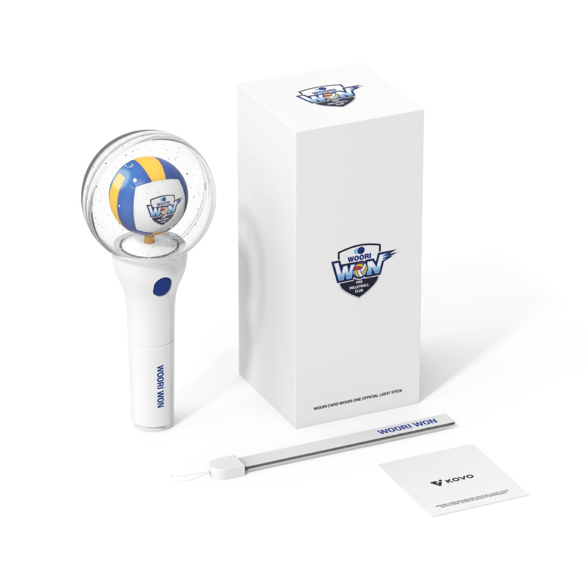 [Lightstick|عصا إضاءة] (One) KOVO Official Light Stick - WOORI WON 9.5 x 9.5 x 23 cm (2025 Korean Volleyball) | عصا الإضاءة الرسمية ووري وون ٩٫٥ × ٩٫٥ × ٢٣ سم (دوري الكرة الطائرة الكوري ٢٠٢٥)