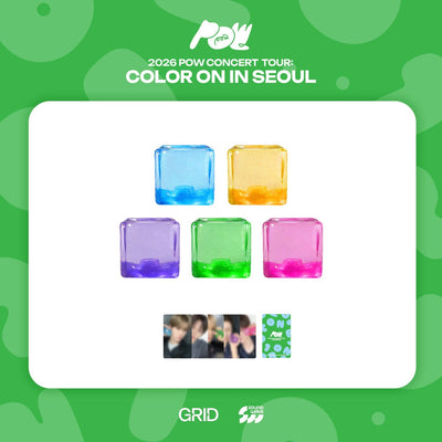 [POW|باو] {Kpop} (One) POW - Color Squeeze Ball 50 x 50 x 50 mm + Photocard (2026 CONCERT [COLOR ON IN SEOUL]) | باو - كرة ضغط ملوّنة ٥٠ × ٥٠ × ٥٠ مم مع بطاقة صورة (حفل ٢٠٢٦ [COLOR ON IN SEOUL])