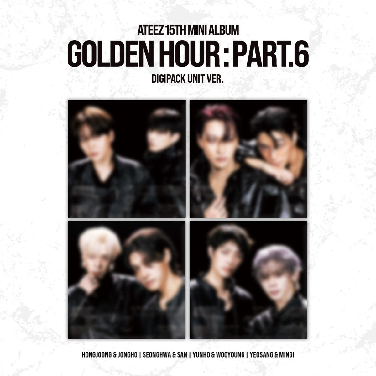 [ATEEZ|أتيز] (One) ATEEZ - The 15th Mini Album [GOLDEN HOUR : Part.6] (Digipack Unit Ver.) Random 1 of 4 | أتيز - الألبوم المصغر 15 [غولدن أور: الجزء السادس] (ديجيباك يونت) عشوائية من 4