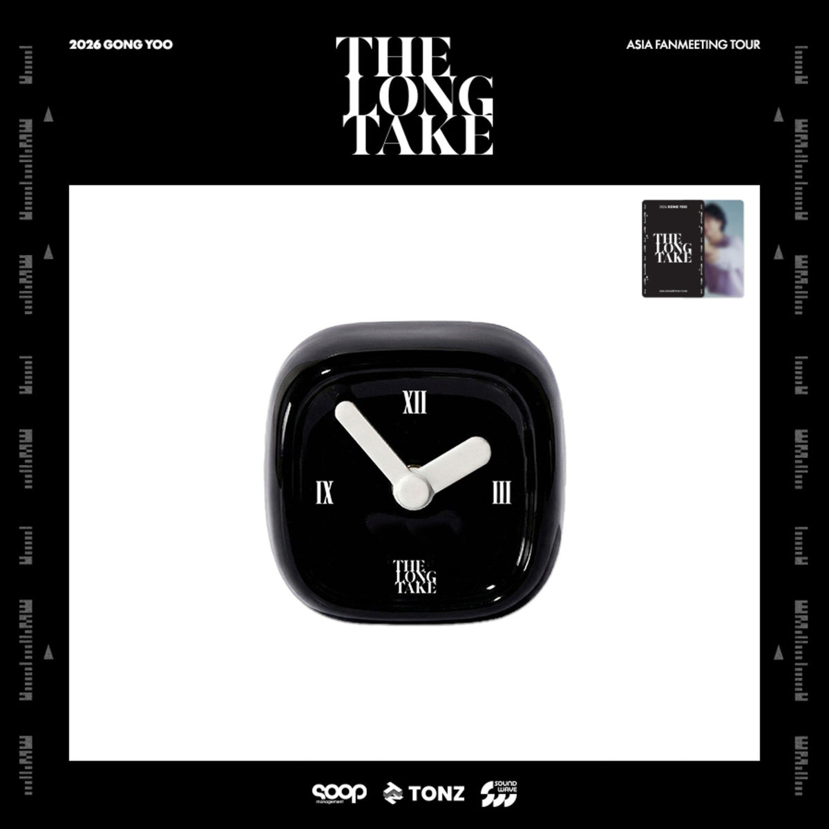[Actor|ممثل] (One) GONG YOO - Desk Clock 12 x 8 x 9.5 cm + Photo Card (2026 GONG YOO ASIA FANMEETING TOUR [THE LONG TAKE] MD 10) | كونغ يو - ساعة مكتب ١٢ × ٨ × ٩٫٥ سم مع بطاقة صورة (جولة اللقاء الآسيوية ٢٠٢٦ لكونغ يو [THE LONG TAKE] المنتج 10)