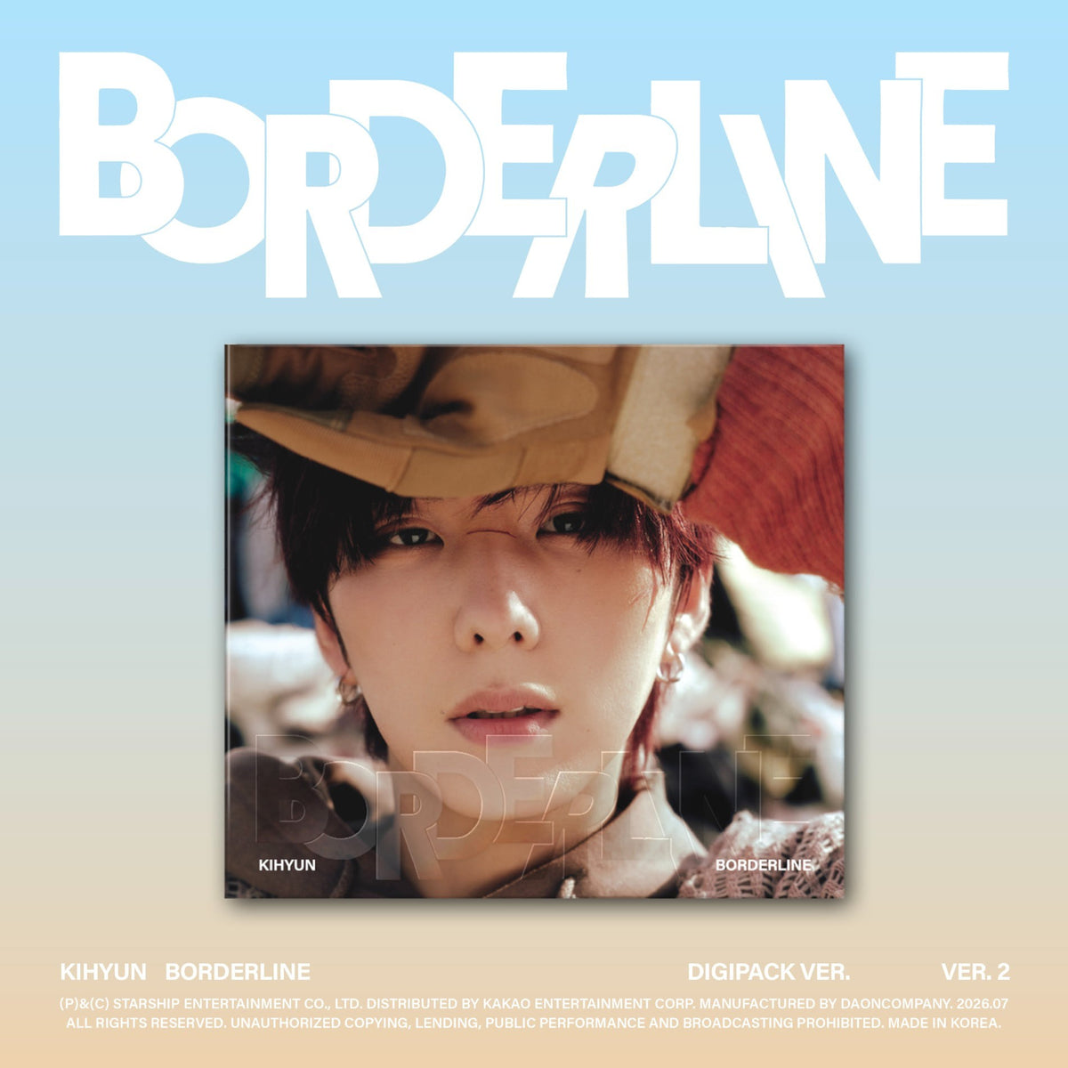 [Monsta X|مونستا اكس] {Kpop} (One) MONSTA X KIHYUN - EP [BORDERLINE] (Digipack Ver. 2) | مونستا اكس كيهيون - الألبوم القصير [بوردرلاين] (ديجيباك النسخة الثانية)