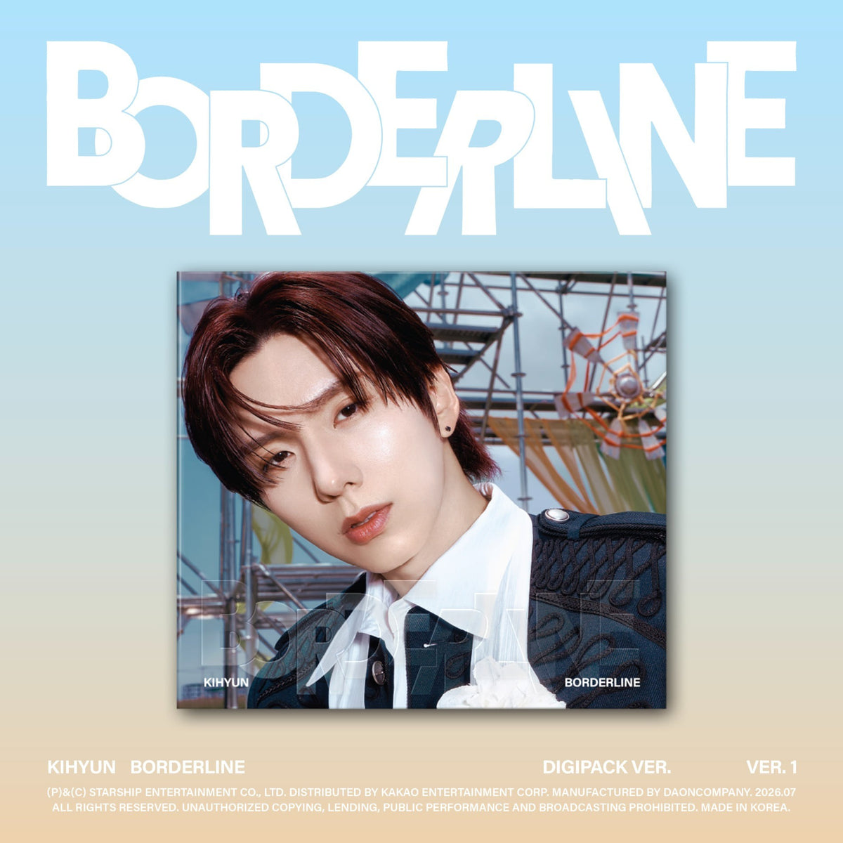 [Monsta X|مونستا اكس] {Kpop} (One) MONSTA X KIHYUN - EP [BORDERLINE] (Digipack Ver. 1) | مونستا اكس كيهيون - الألبوم القصير [بوردرلاين] (ديجيباك النسخة الأولى)