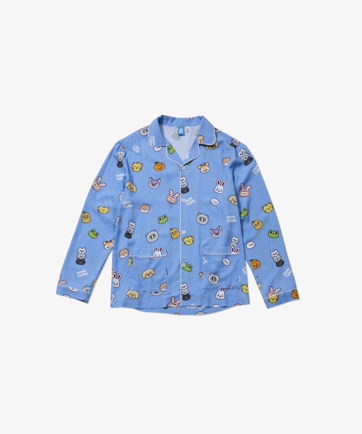 [Seventeen|سفنتين] (One) SEVENTEEN - MINITEEN Pajama Top Free Size (Length 70 / Shoulder 51 / Chest 57 / Sleeve 61 cm) | سفنتين - قميص بيجاما مينيتين مقاس حر