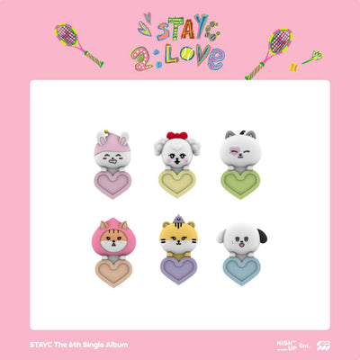 [STAYC|ستايسي] {Kpop} (One) STAYC - Random Monitor Figure + Photo Card (Random 1 of 6) (Pop-up Cafe [2:LOVE]) | ستايسي - مجسم شاشة عشوائي مع بطاقة صورة