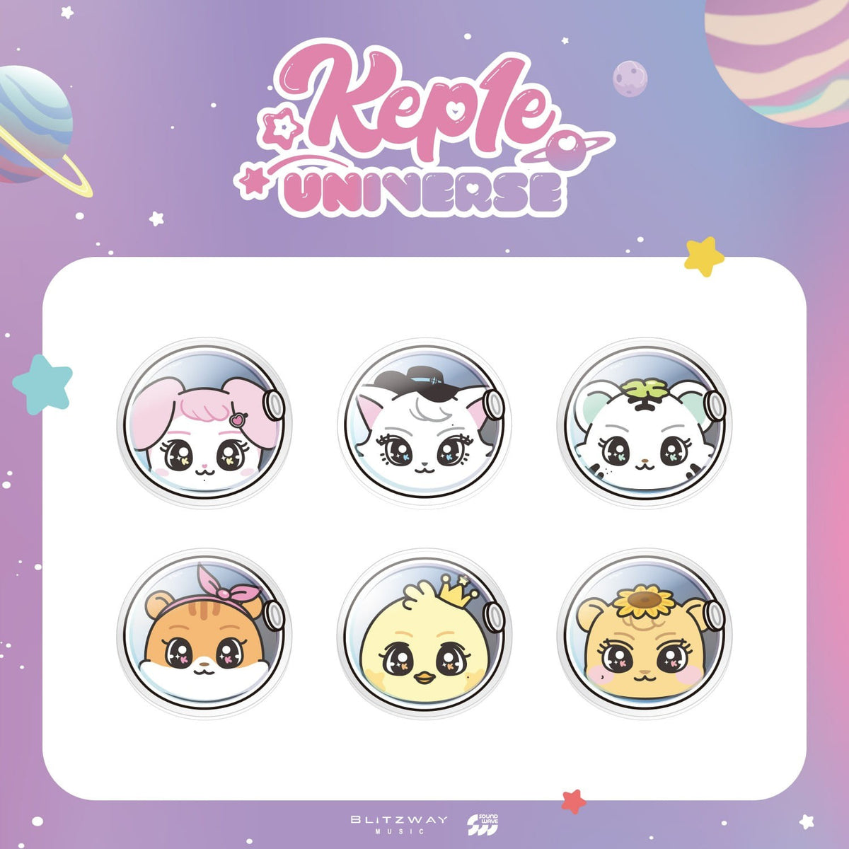 [KEP1ER|كيبلر] {Kpop} (One) KEP1ER - Kep1e Acrylic Coaster 10 x 9.6 cm + Photocard (Character Select, 6 Characters) (POP-UP [Kep1e UNIVERSE] Official MD) | كيبلر - قاعدة أكريليك للأكواب كيبلي (ميرش بوب-أب [كيبلي يونيفرس] الرسمي)