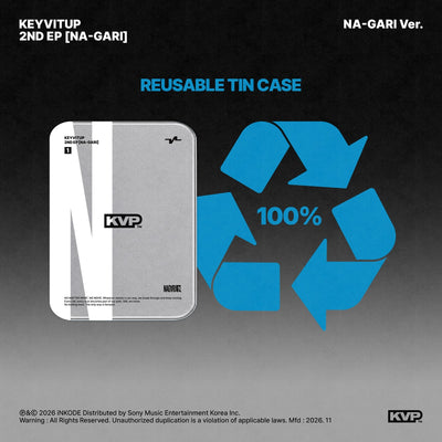 [KEYVITUP|كيبيت أب] {Kpop} (One) KEYVITUP - The 2nd EP [NA-GARI] (NA-GARI Ver., Reusable Tin Case) | كيبيت أب - الألبوم المصغّر الثاني [NA-GARI] (نسخة NA-GARI بعلبة معدنية)