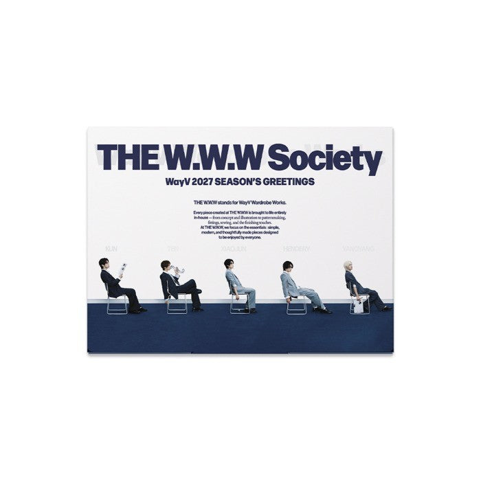 [WAYV|واي في] {Kpop} (Set) WayV - 2027 Season's Greetings [THE W.W.W Society] 18 x 24.5 x 6 cm, Desk Calendar + Handy Diary + Photo Book + Mini Poster Set + Postcard Set + Photo Card Set | واي في - تحية الموسم 2027 [ذا دبليو دبليو دبليو سوسايتي]