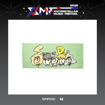 [Saucy Dog|سوسي دوغ] {Kpop} (One) SAUCY DOG - Face Towel (Green) (XMF 2026 Xnterstellar Music Festival) | سوسي دوغ - منشفة وجه (أخضر) (مهرجان إكسنترستيلار الموسيقي 2026)