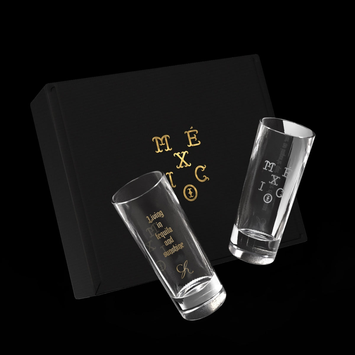 [CHUNG HA|تشونق ها] {Kpop} (Set) CHUNG HA - Tequila Glass Set of 2 in Gift Box (Digital Single [México] Official MD) | تشونغ ها - طقم كأسَي تكيلا في علبة هدية (إم دي رسمي للأغنية الرقمية [مكسيكو])