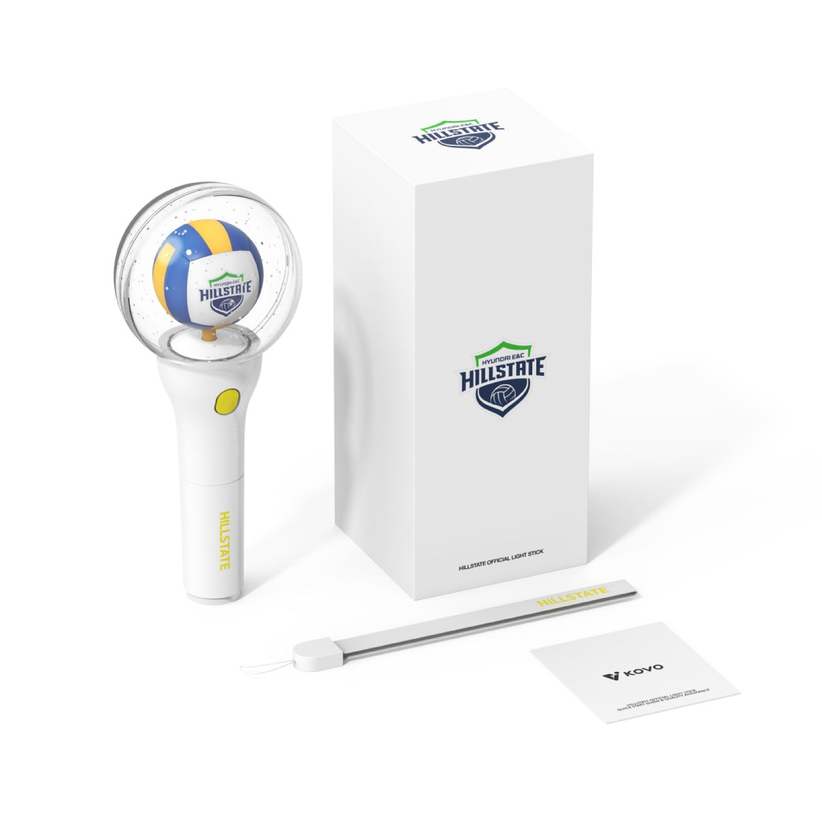 [Lightstick|عصا إضاءة] (One) KOVO Official Light Stick - HYUNDAI E&C HILLSTATE 9.5 x 9.5 x 23 cm (2025 Korean Volleyball) | عصا الإضاءة الرسمية هيونداي إي آند سي هيل ستيت ٩٫٥ × ٩٫٥ × ٢٣ سم (دوري الكرة الطائرة الكوري ٢٠٢٥)