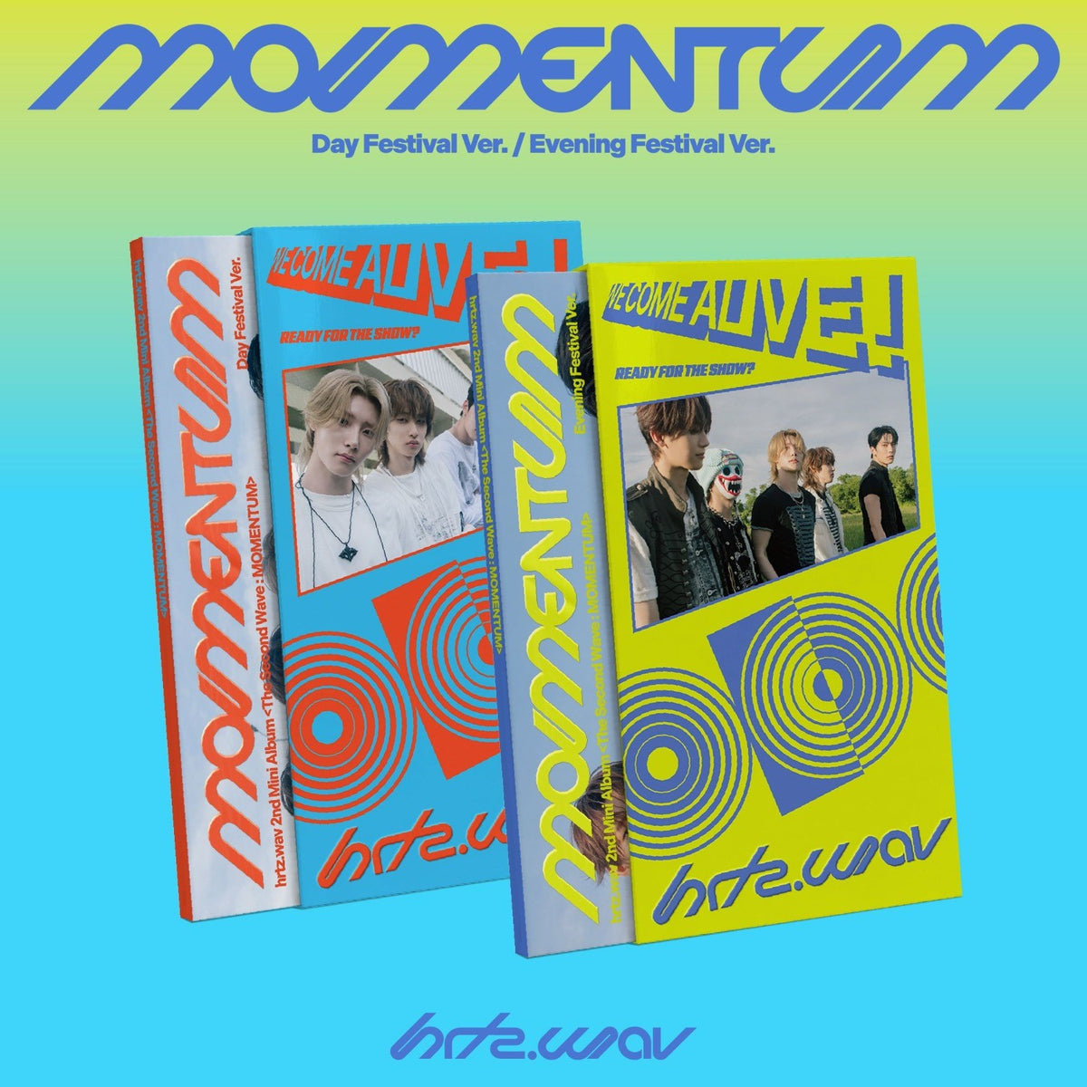 [hrtz.wav|هارتس ويف] {Kpop} (Set) hrtz.wav - 2nd Mini Album [The Second Wave : MOMENTUM] (Day + Evening Festival Ver. Set of 2) | هارتس ويف - الألبوم المصغّر الثاني [ذا سيكند ويف: مومنتوم] (طقم النسختين داي وإيفنينغ فيستيفال)