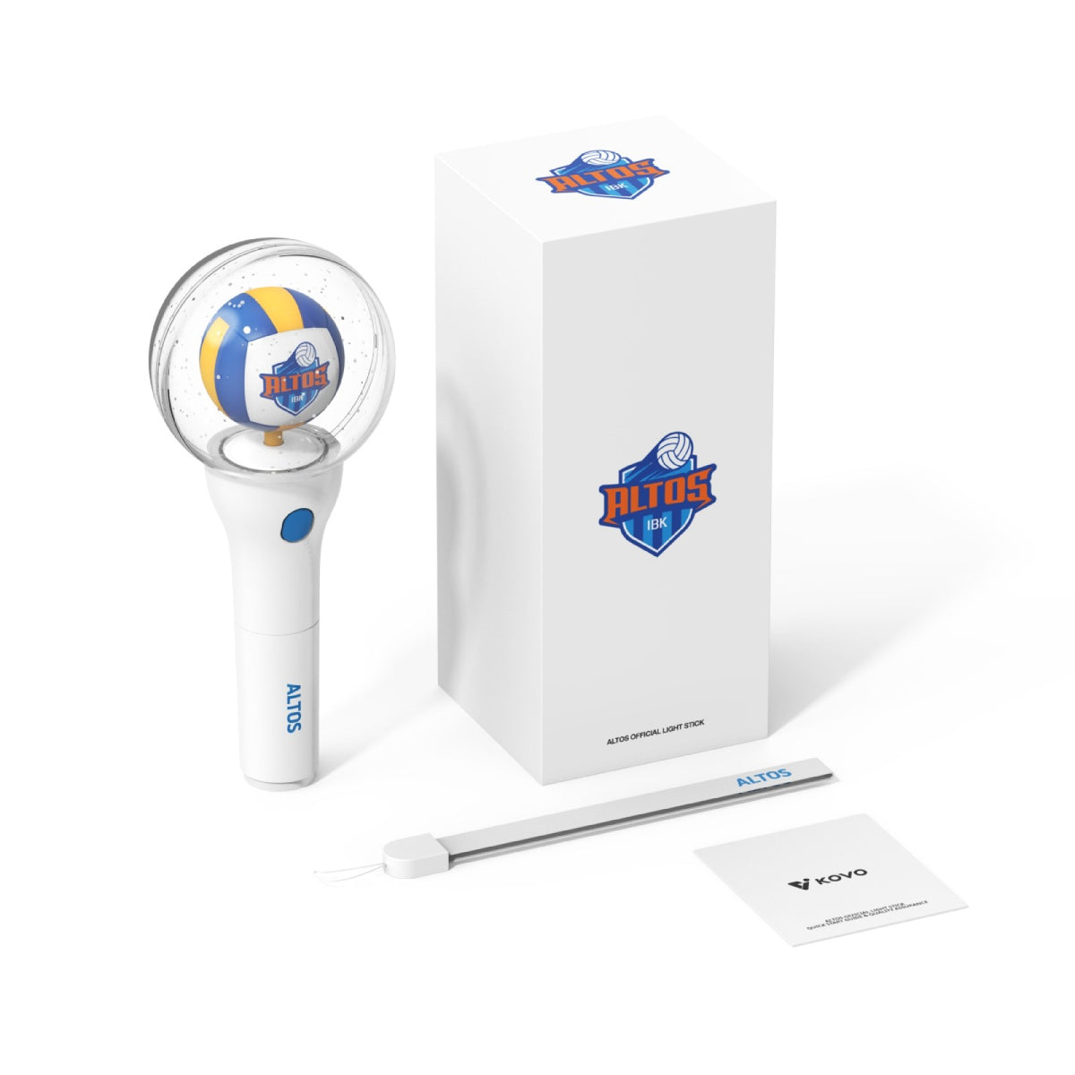 [Lightstick|عصا إضاءة] (One) KOVO Official Light Stick - IBK ALTOS 9.5 x 9.5 x 23 cm (2025 Korean Volleyball) | عصا الإضاءة الرسمية آي بي كي ألتوس ٩٫٥ × ٩٫٥ × ٢٣ سم (دوري الكرة الطائرة الكوري ٢٠٢٥)