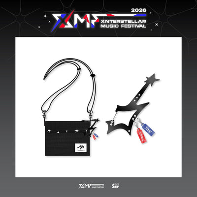 [XMF|إكس إم إف] {Kpop} (One) XMF - Sacoche Bag 17 x 22 cm + Carabiner (XMF 2026 Xnterstellar Music Festival) | إكس إم إف - حقيبة ساكوش ١٧ × ٢٢ سم مع كارابينر (مهرجان إكسنترستيلار الموسيقي XMF 2026)