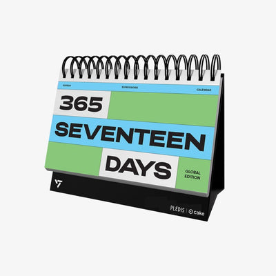 [SEVENTEEN|سفنتين] (Set) SEVENTEEN - 365 SEVENTEEN DAYS Perpetual Calendar 210 x 120 mm + Photo Stickers (Global Edition) | سفنتين - تقويم دائم 365 يومًا + ملصقات صور (الإصدار العالمي)