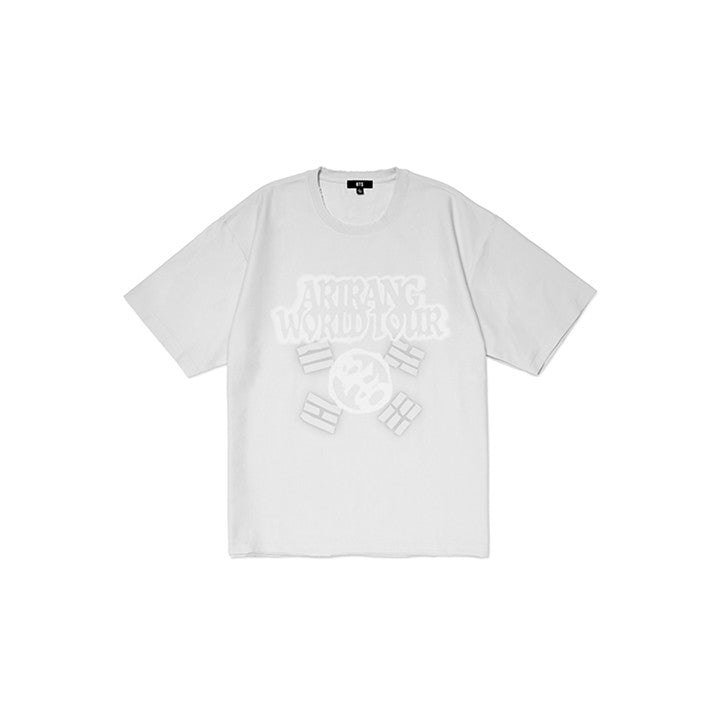 [BTS|بانتقان] (One) BTS - S/S Tour T-Shirt (Gray) (WORLD TOUR 'ARIRANG') | بي تي اس - تي شيرت الجولة بأكمام قصيرة (رمادي) (جولة أريرانغ العالمية)