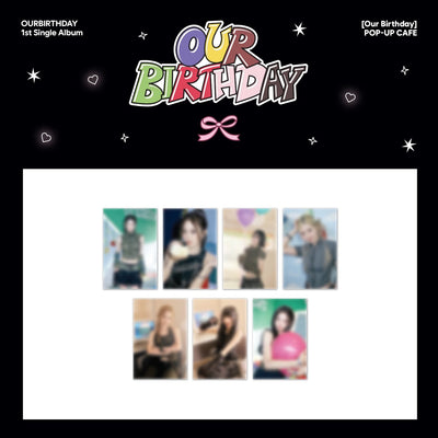 [OURBIRTHDAY|أور بيرث داي] {Kpop} (One) OURBIRTHDAY - Photo Set 10.2 x 15.2 cm (7 pieces) (Our Birthday Pop-Up MD) | أور بيرث داي - طقم صور ١٠٫٢ × ١٥٫٢ سم (٧ قطع) (منتجات بوب أب أور بيرث داي)