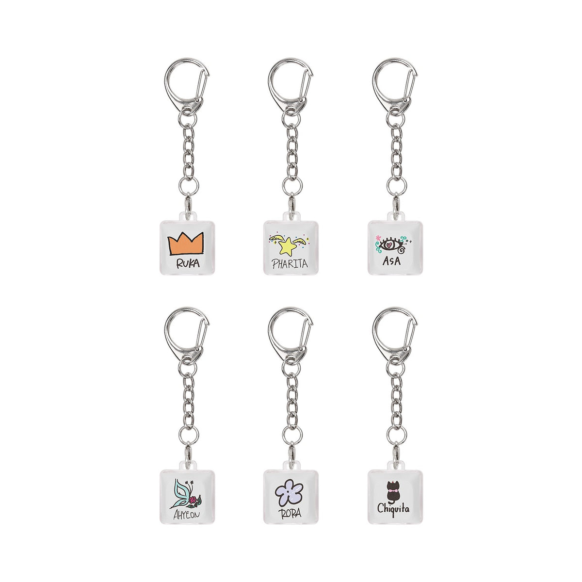 [BABYMONSTER|بيبي مونستر] {Kpop} (One) BABYMONSTER - Key Cap Keyring (CHOOMTOUR 2026-27 World Tour in Seoul) | بيبي مونستر - ميدالية مفاتيح بشكل زر لوحة المفاتيح (جولة تشوم تور 2026-27 في سيول)