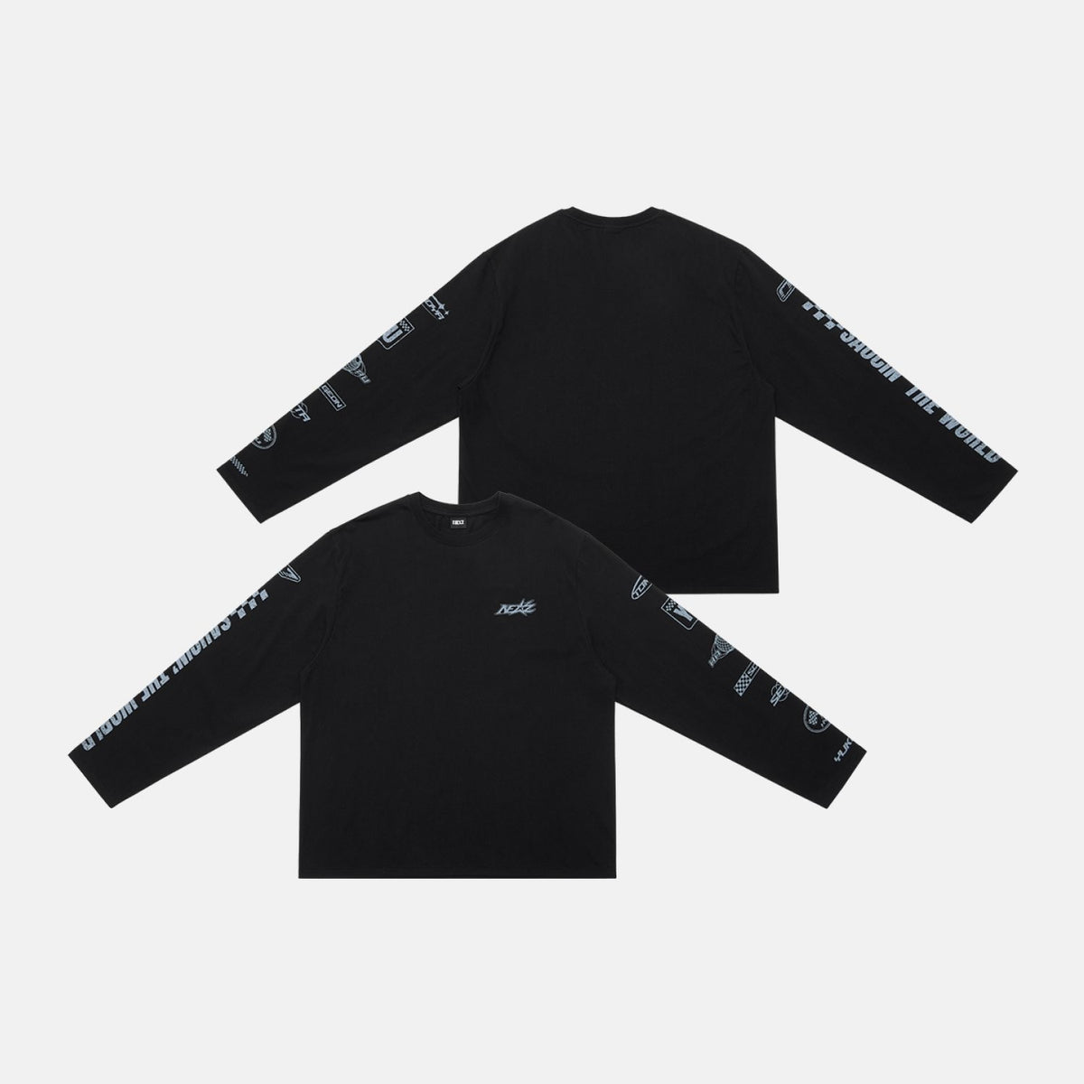 [NEXZ|نيكسز] {Kpop} (One) NEXZ - LONG SLEEVE (NEXZ 1ST ASIA TOUR <SAUCIN' THE WORLD>) | نيكسز - تيشيرت بأكمام طويلة (جولة نيكسز الآسيوية الأولى <SAUCIN' THE WORLD>)