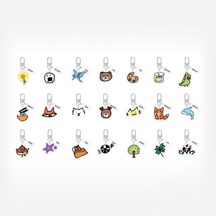[NCT|ان سي تي] (One) NCT - Hand-Drawn Keyring (Random, 1 of 21) (NCT 10th Anniversary [NCT 2026] Exhibition : Neo Dimension) | ان سي تي - ميدالية مرسومة يدويًا (عشوائية، ١ من ٢١) (معرض NCT 2026 للذكرى العاشرة : نيو دايمنشن)
