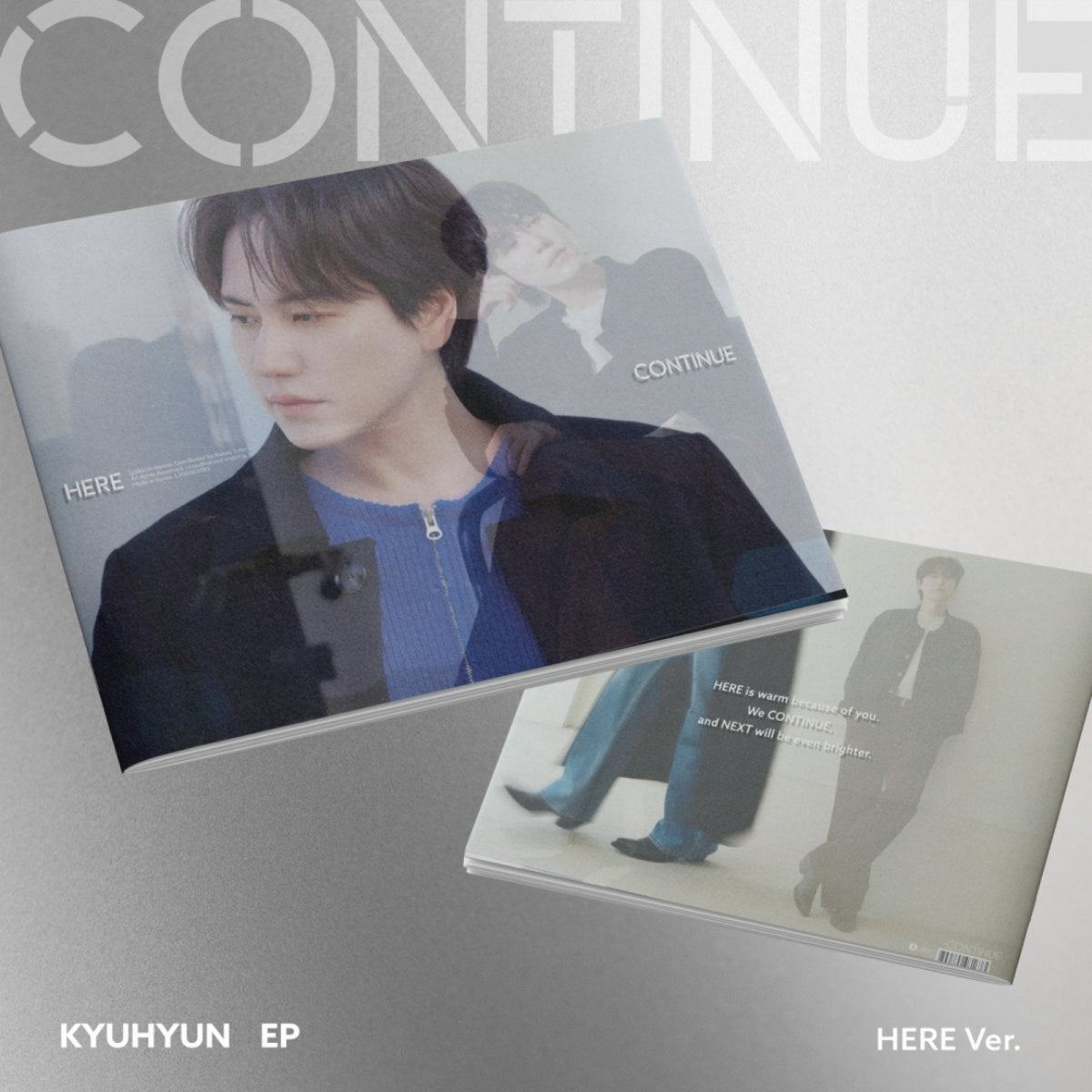 [KYUHYUN|كيوهيون] {Kpop} (One) KYUHYUN - EP [CONTINUE] (HERE Ver.) 10.75 x 23 cm | كيوهيون - الألبوم القصير [CONTINUE] (نسخة HERE) ١٠٫٧٥ × ٢٣ سم
